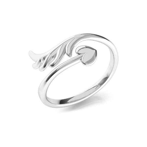 NUBIS® Stříbrný prsten se srdíčkem - velikost universální - NB-0208