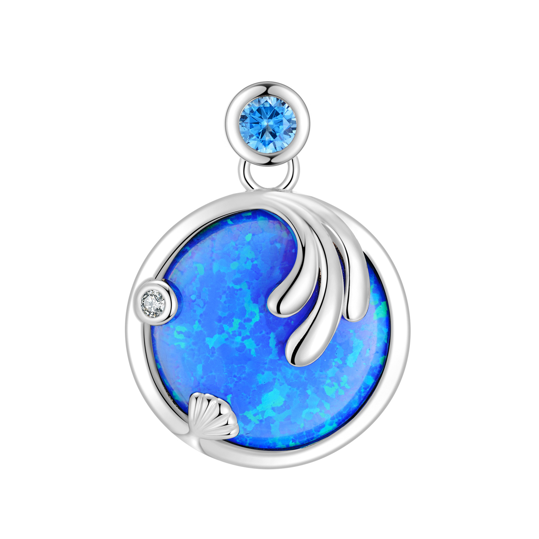 Strieborný prívesok s modrým opálom