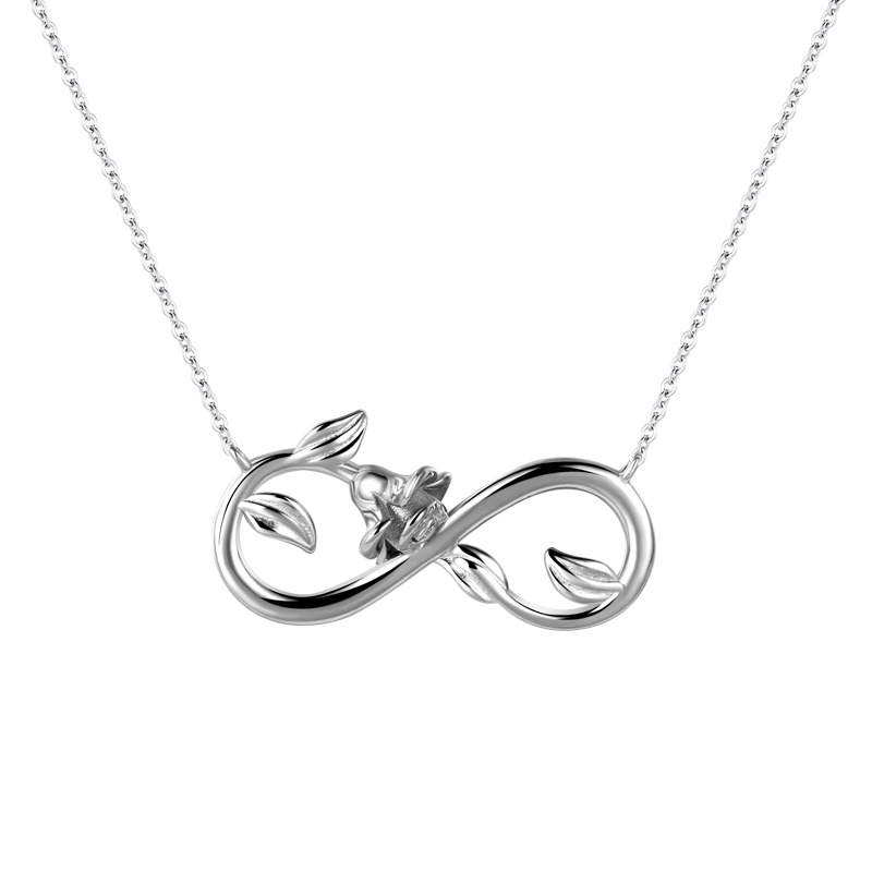 NUBIS® Stříbrný náhrdelník s nekonečnem - NB-2271