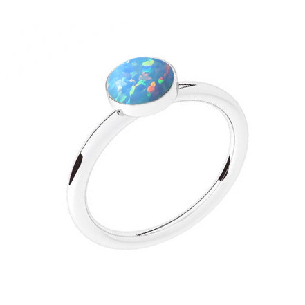 NUBIS® Stříbrný prsten s opálem - velikost 61 - NBP42-OP26-61
