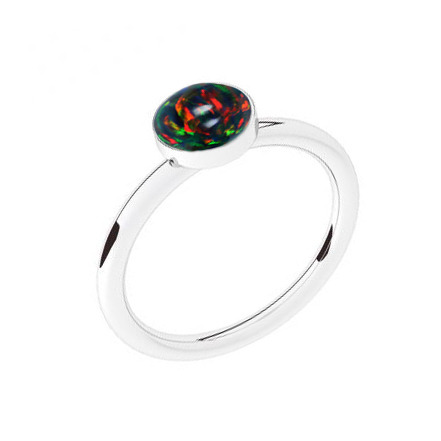 NUBIS® Stříbrný prsten s opálem - velikost 57 - NBP42-OP32-57