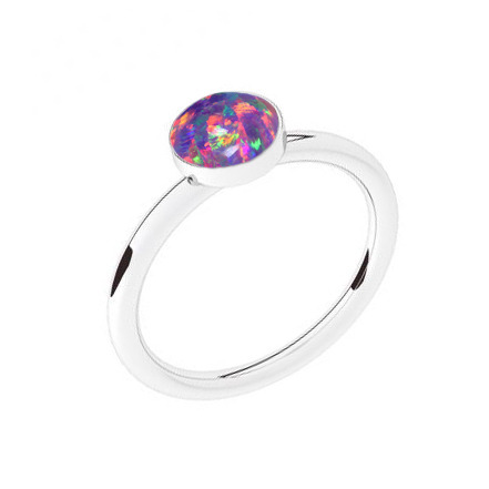 NUBIS® Stříbrný prsten s opálem - velikost 54 - NBP42-OP39-54