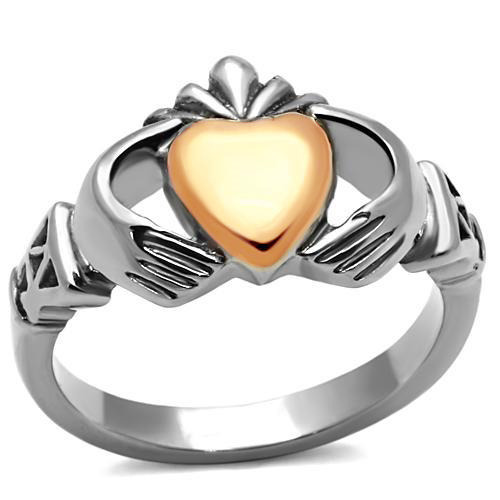 Oceľový prsteň Claddagh