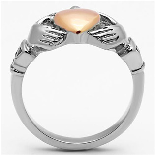 Ocelový prsten Claddagh
