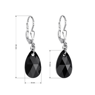 EG2952 Stříbrné náušnice visací s krystaly Swarovski