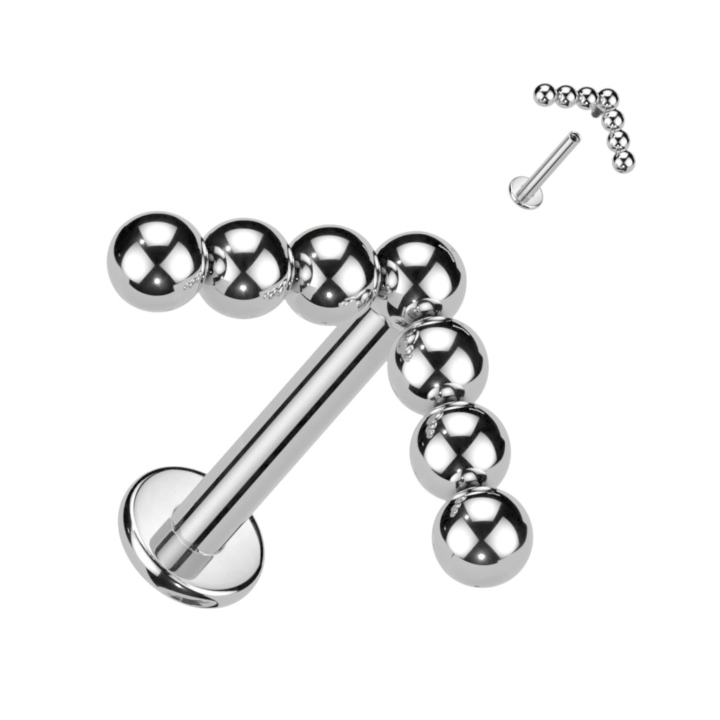 Šperky4U Piercing do brady - labreta titan 1,2 x 8 mm - TIT1236-1208