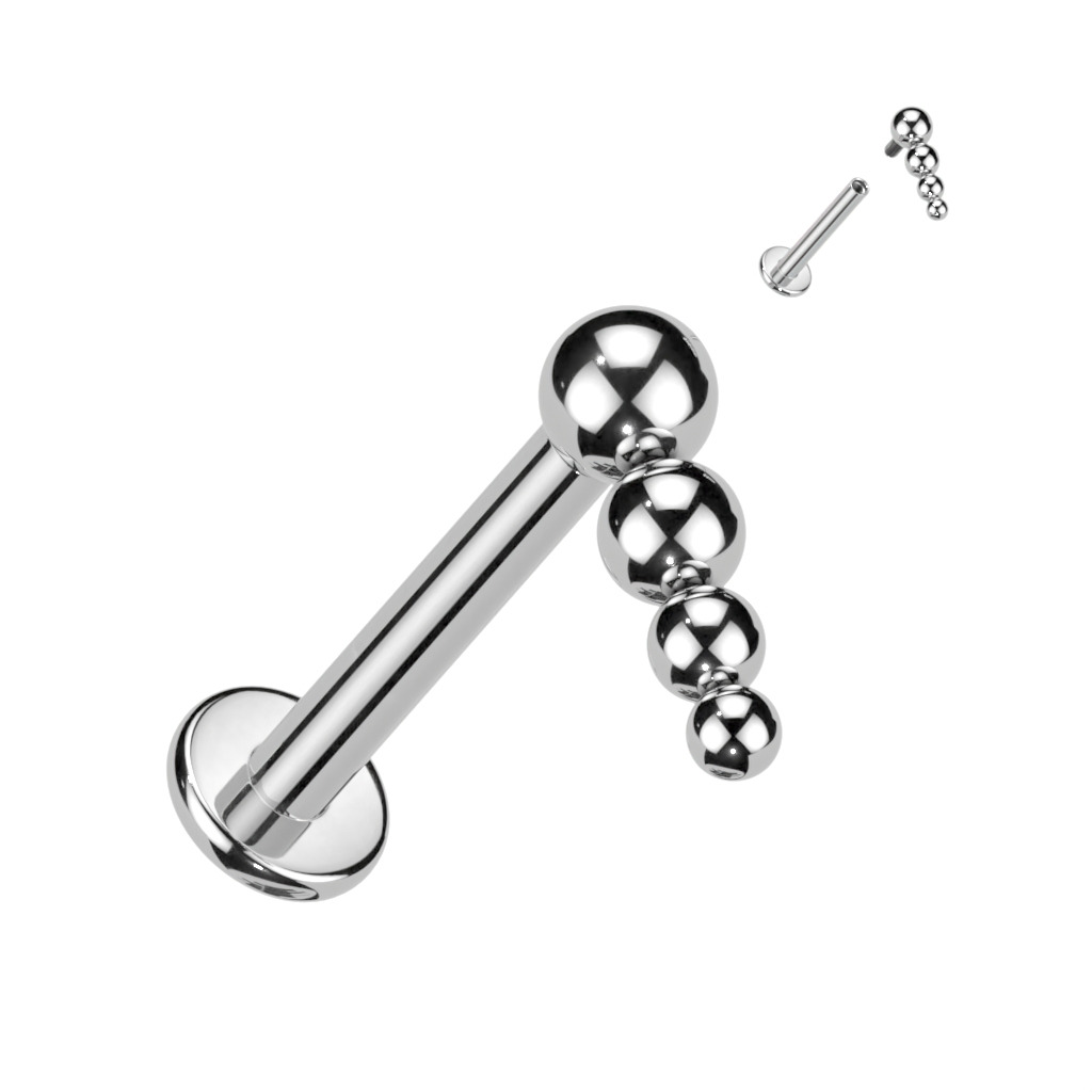 Šperky4U Piercing do brady - labreta titan 1,2 x 8 mm - TIT1234-1208