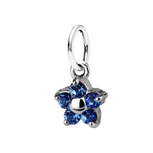 Detský prívesok kytička, Crystals from SWAROVSKI® Light Sapphire