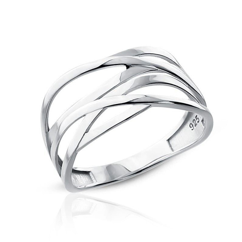 NUBIS® Stříbrný prsten - velikost 54 - NB-5512-54