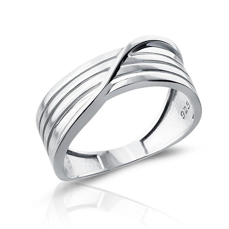NUBIS® Stříbrný prsten - velikost 58 - NB-5506-58