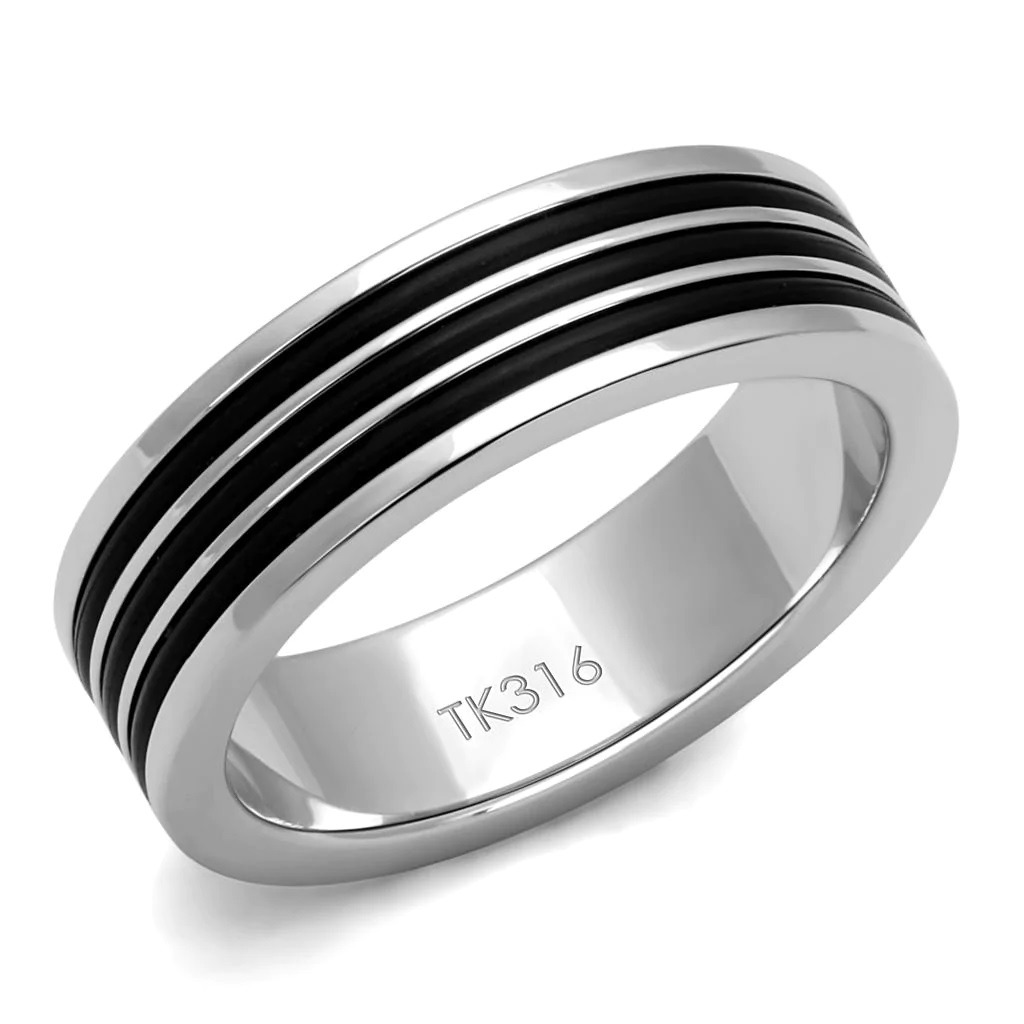 Šperky4U Pánský ocelový prsten - velikost 62 - OPR1926-62