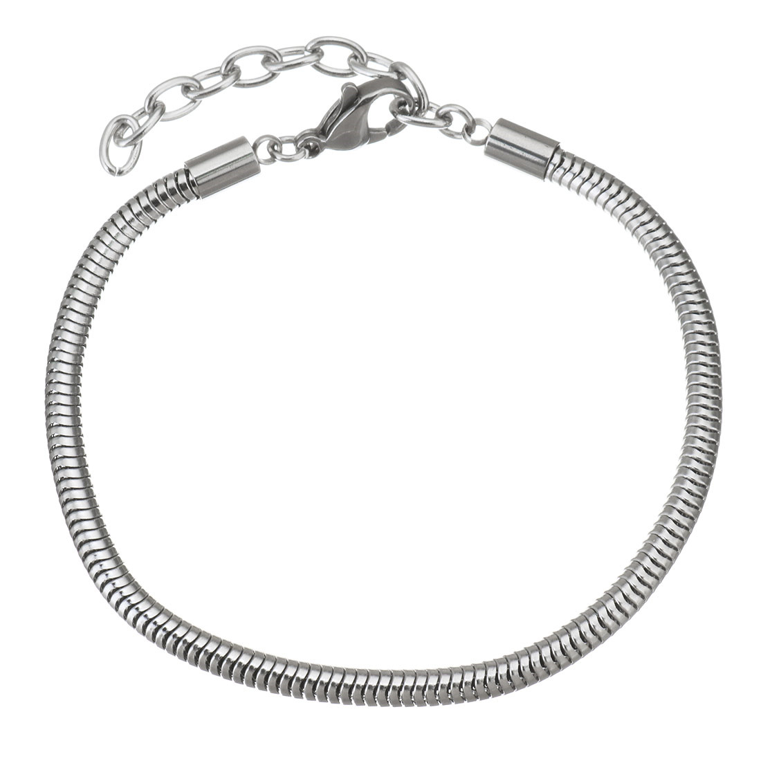 Šperky4U Ocelový náramek na korálky - had - LV9016