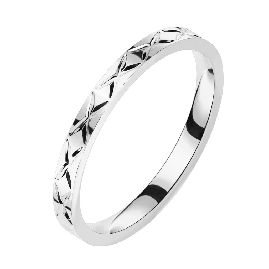 Šperky4U Ocelový prsten, šíře 2,5 mm - velikost 52 - OPR1912-52