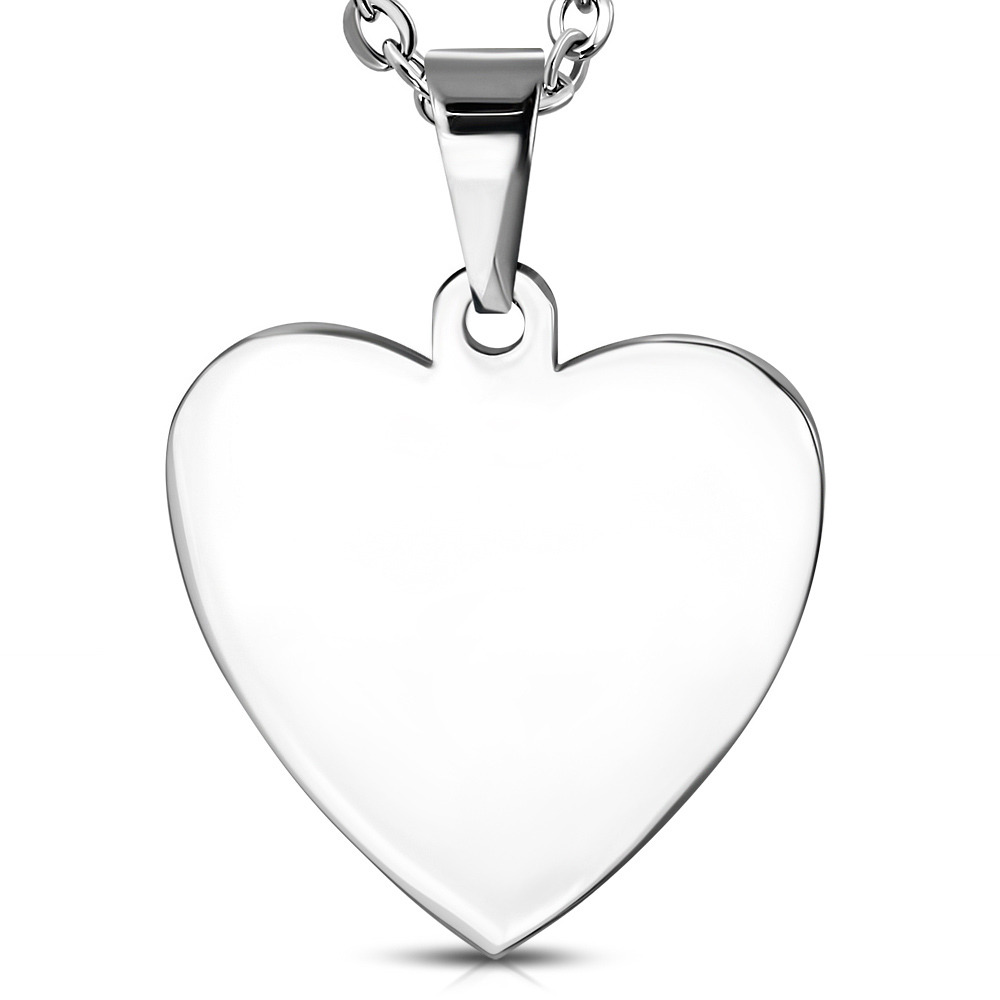 Šperky4U Ocelový přívěšek srdce 20 x 22 mm - DR1001-S
