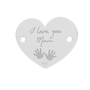 Stříbrná komponenta - srdce "I love you Mom" - KST1171