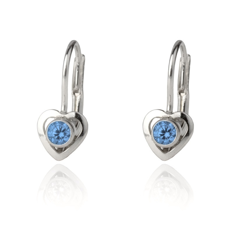Šperky4U Stříbrné dívčí náušnice, modré zirkony - ZB3804-LB