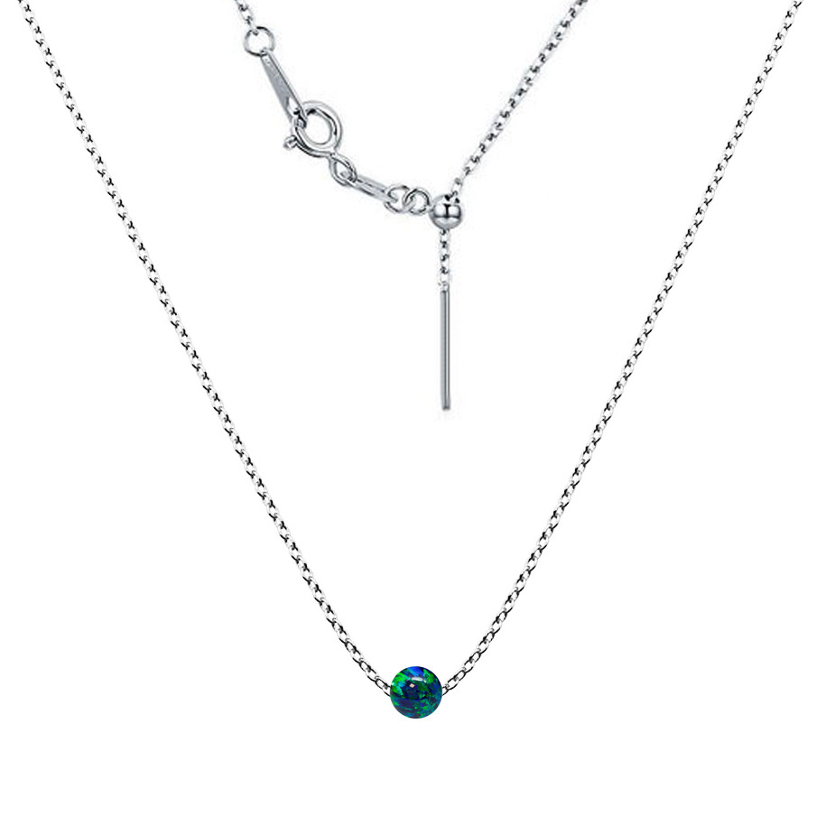 NUBIS® Ocelový opálový náhrdelník - kulička 5 mm - NBP97-OP19