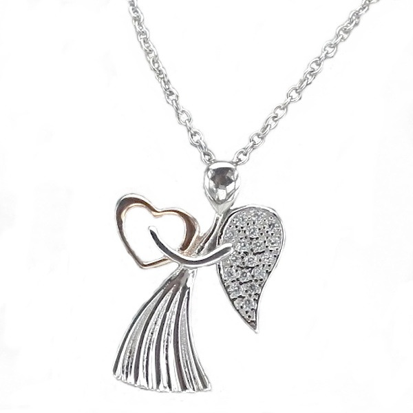 Šperky4U Stříbrný náhrdelník s andílkem - ZB87981