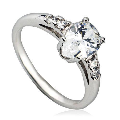 Šperky4U Stříbrný prsten se zirkony - velikost 57 - ZB9813-57