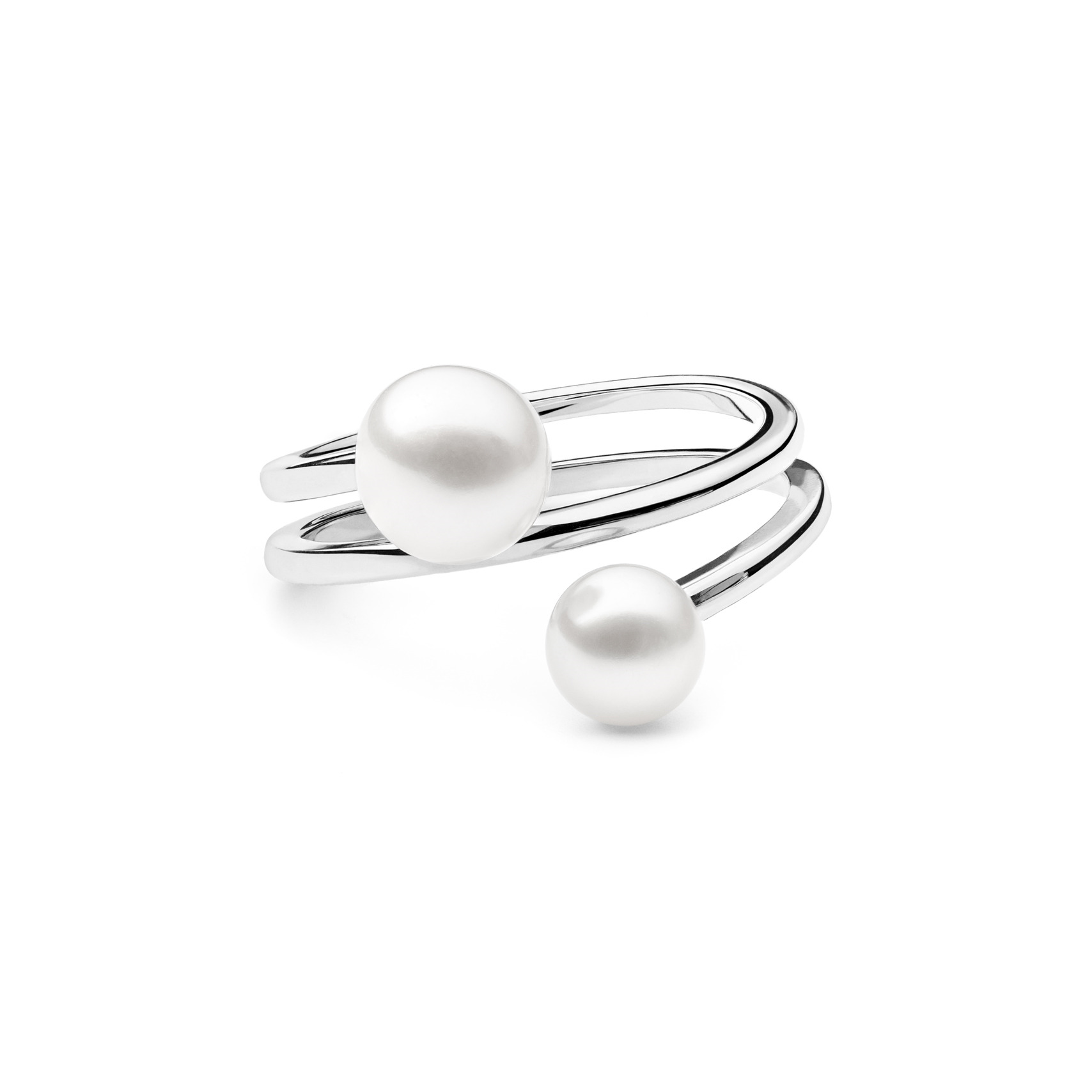 GAURA Stříbrný prsten s perlami - velikost 61 - GA4012W-61