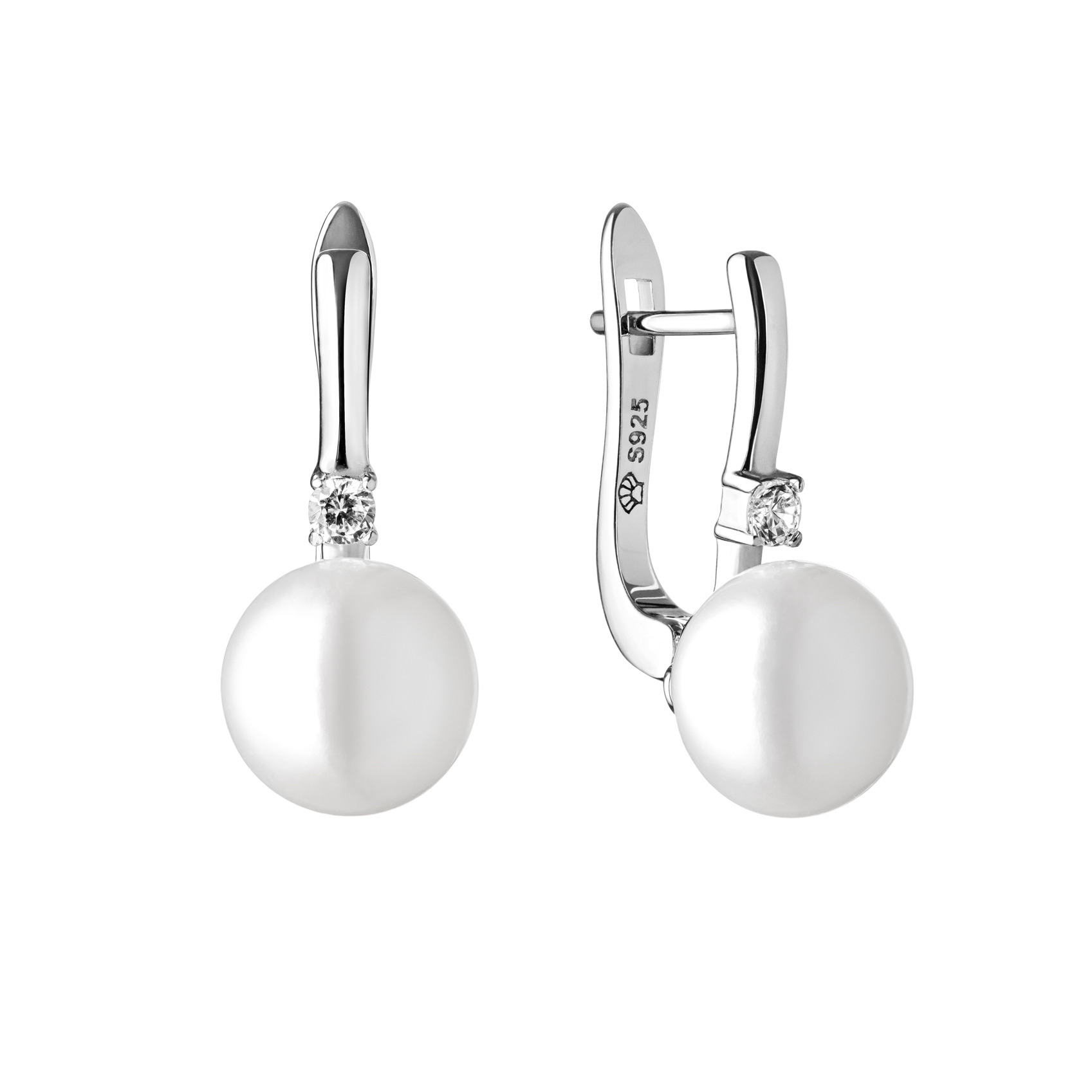 GAURA Perlové náušnice – bílé přírodní perly - GA1064