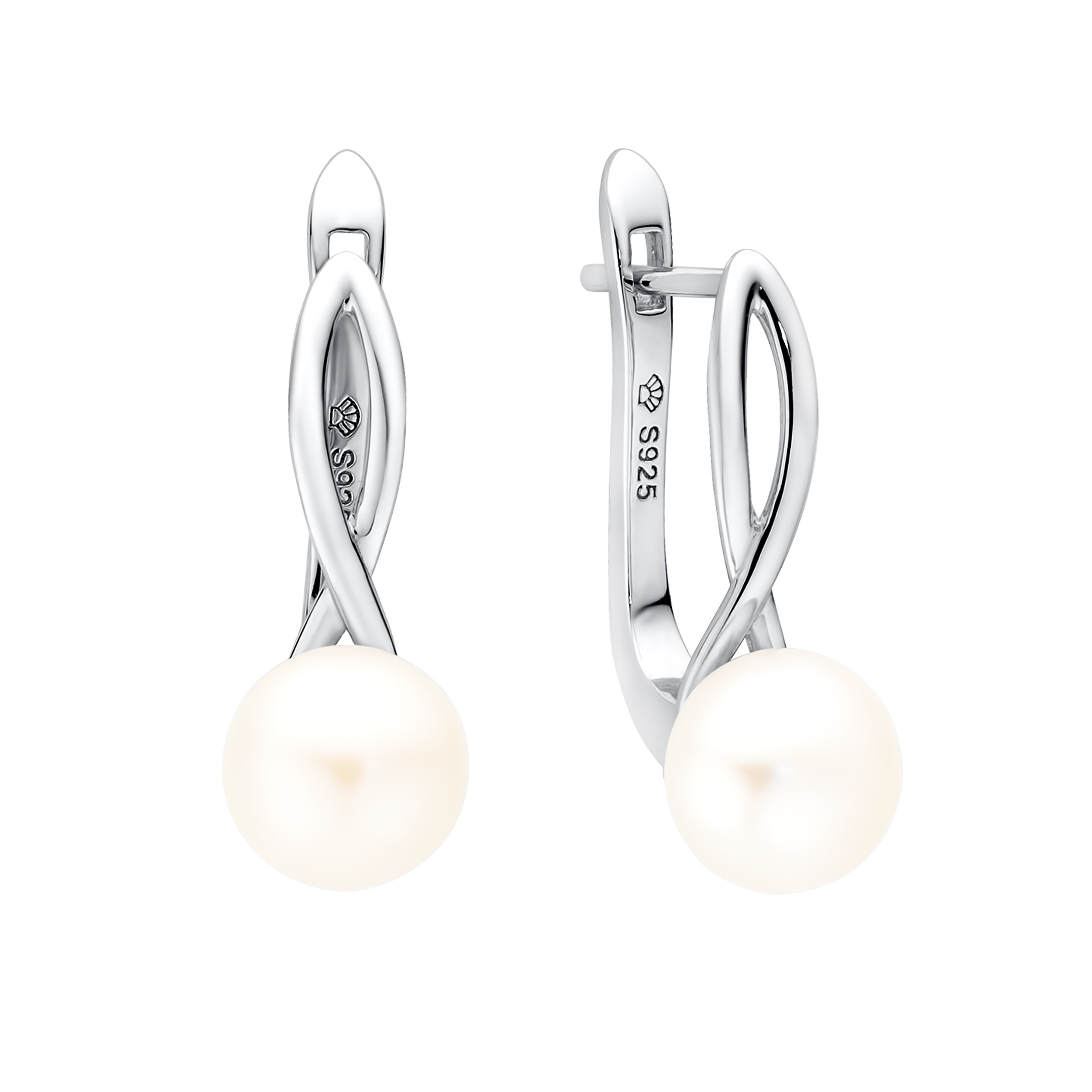 GAURA Perlové náušnice – bílé přírodní perly - GA1069