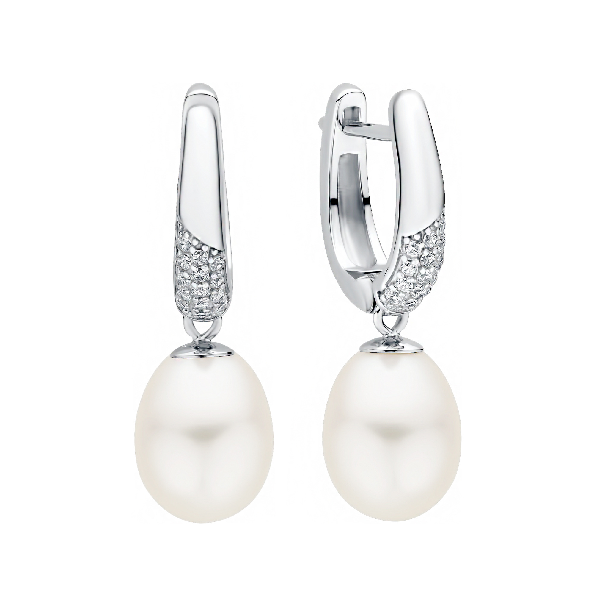 GAURA Perlové náušnice – bílé přírodní perly - GA1078