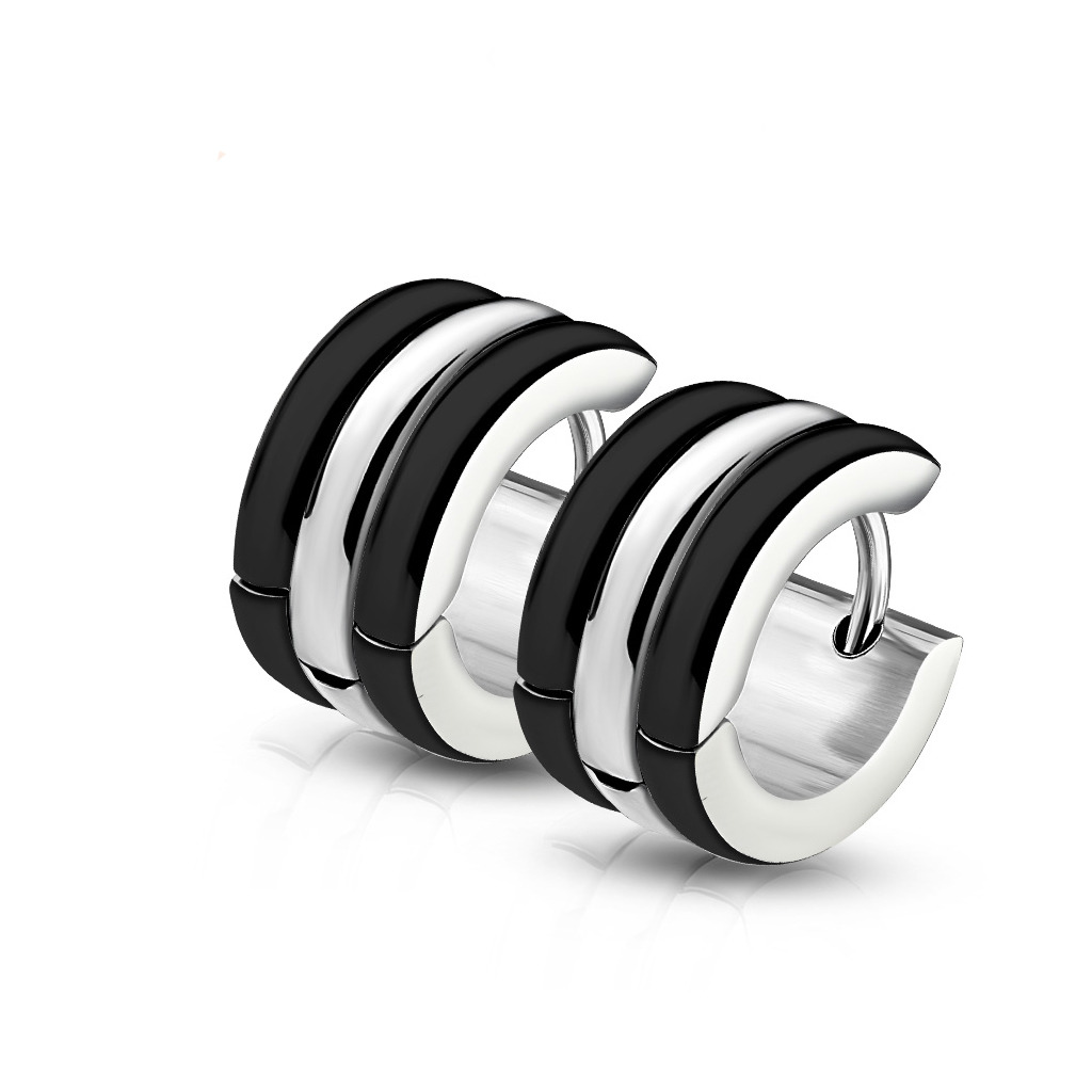 Šperky4U Ocelové náušnice - kroužky - OPN1041-K