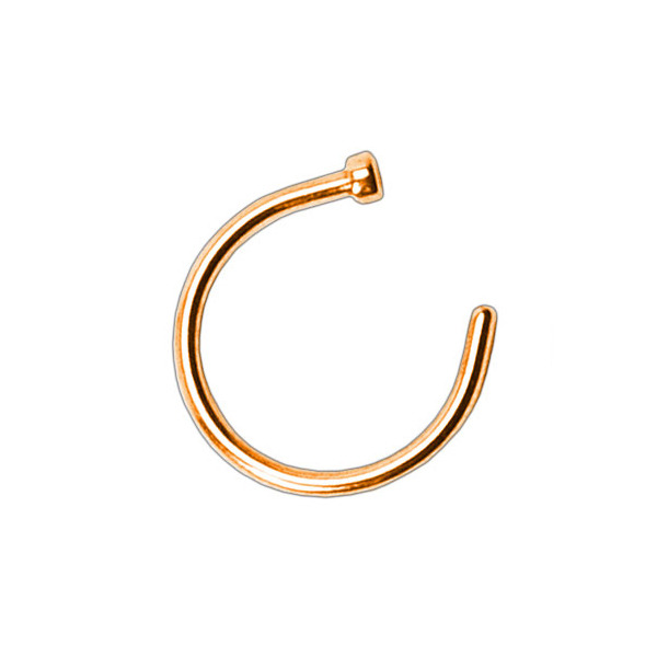 Šperky4U Pozlacený piercing do nosu - kruh - N0001-1008