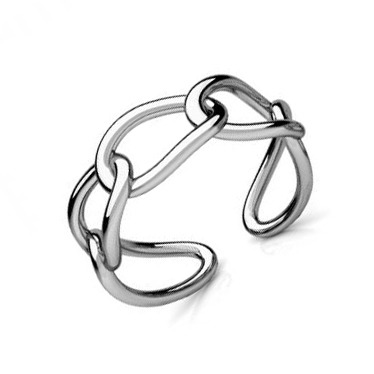 NUBIS® Stříbrný prsten řetěz - velikost universální - NB-5519