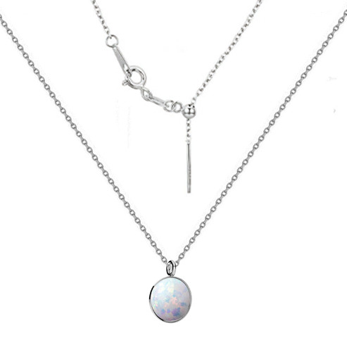 NUBIS® Stříbrný náhrdelník s opálem - NBS06-OP17