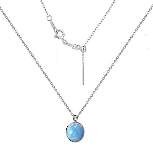 NUBIS® Stříbrný náhrdelník s opálem - NBS06-OP26