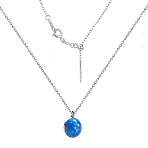 NUBIS® Stříbrný náhrdelník s opálem - NBS06-OP05