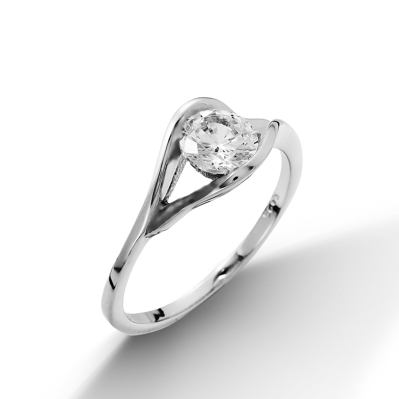 NUBIS® Stříbrný prsten se zirkonem - velikost 57 - NB-5028-58