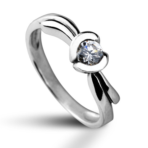 Šperky4U Stříbrný prsten se zirkonem, vel. 51 - velikost 51 - CS2012-51