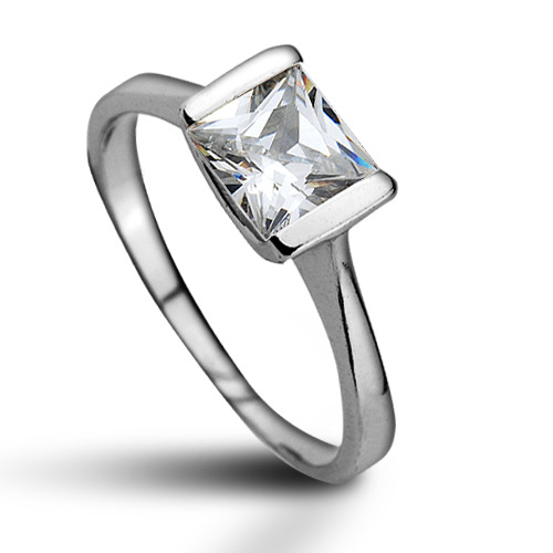 Šperky4U Stříbrný prsten se zirkonem, vel. 51 - velikost 51 - CS2019-51