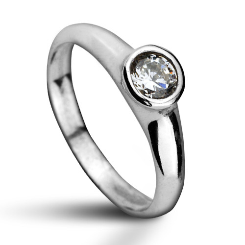 Šperky4U Stříbrný prsten se zirkonem, vel. 51 - velikost 51 - CS2022-51
