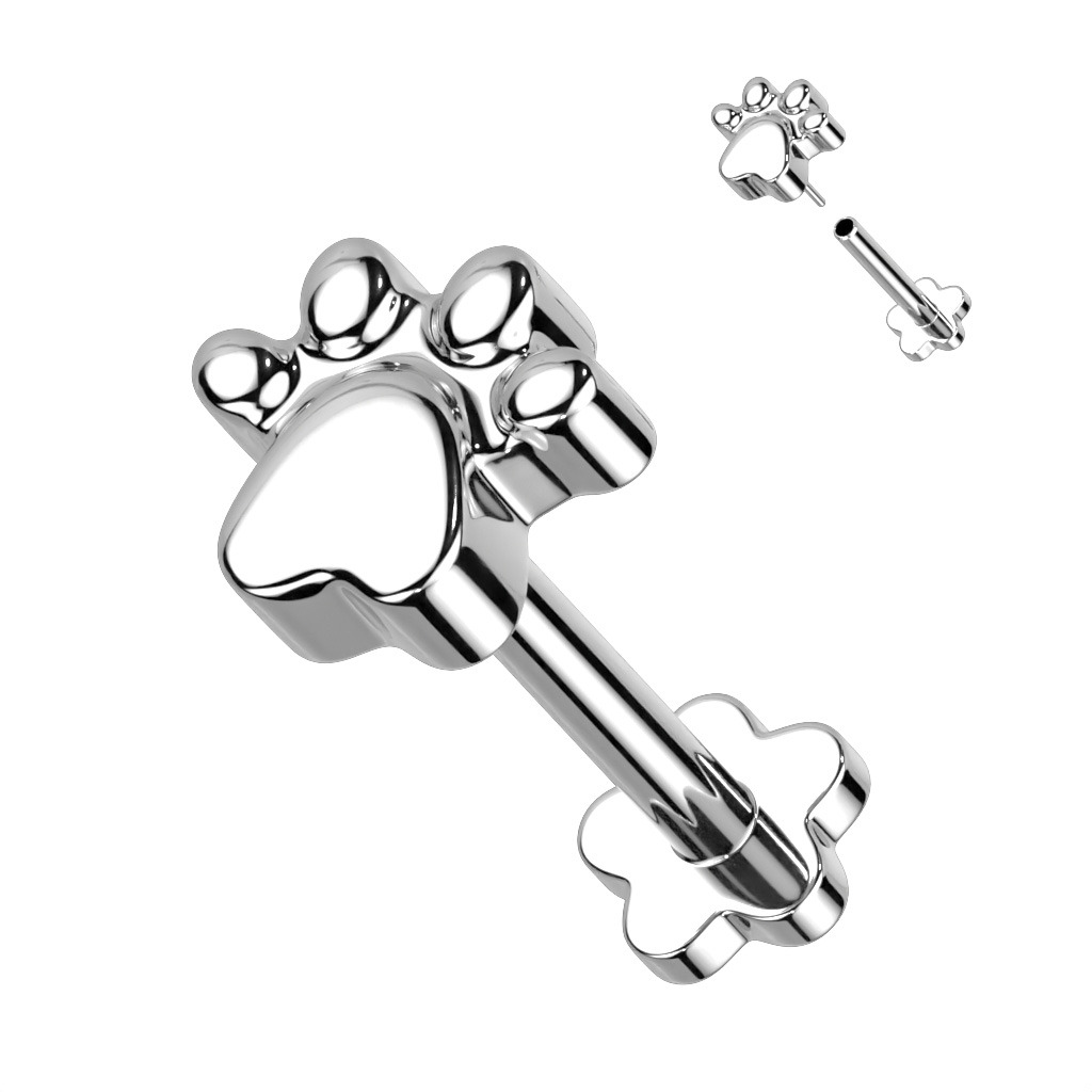 Šperky4U PUSH IN piercing do brady / ucha TITAN - TIT1214-1208