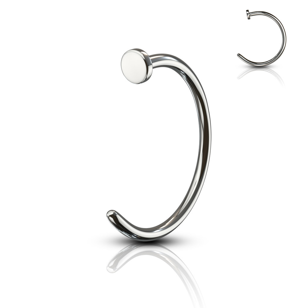 Šperky4U Piercing do nosu - kruh titan - TIT1048-0810