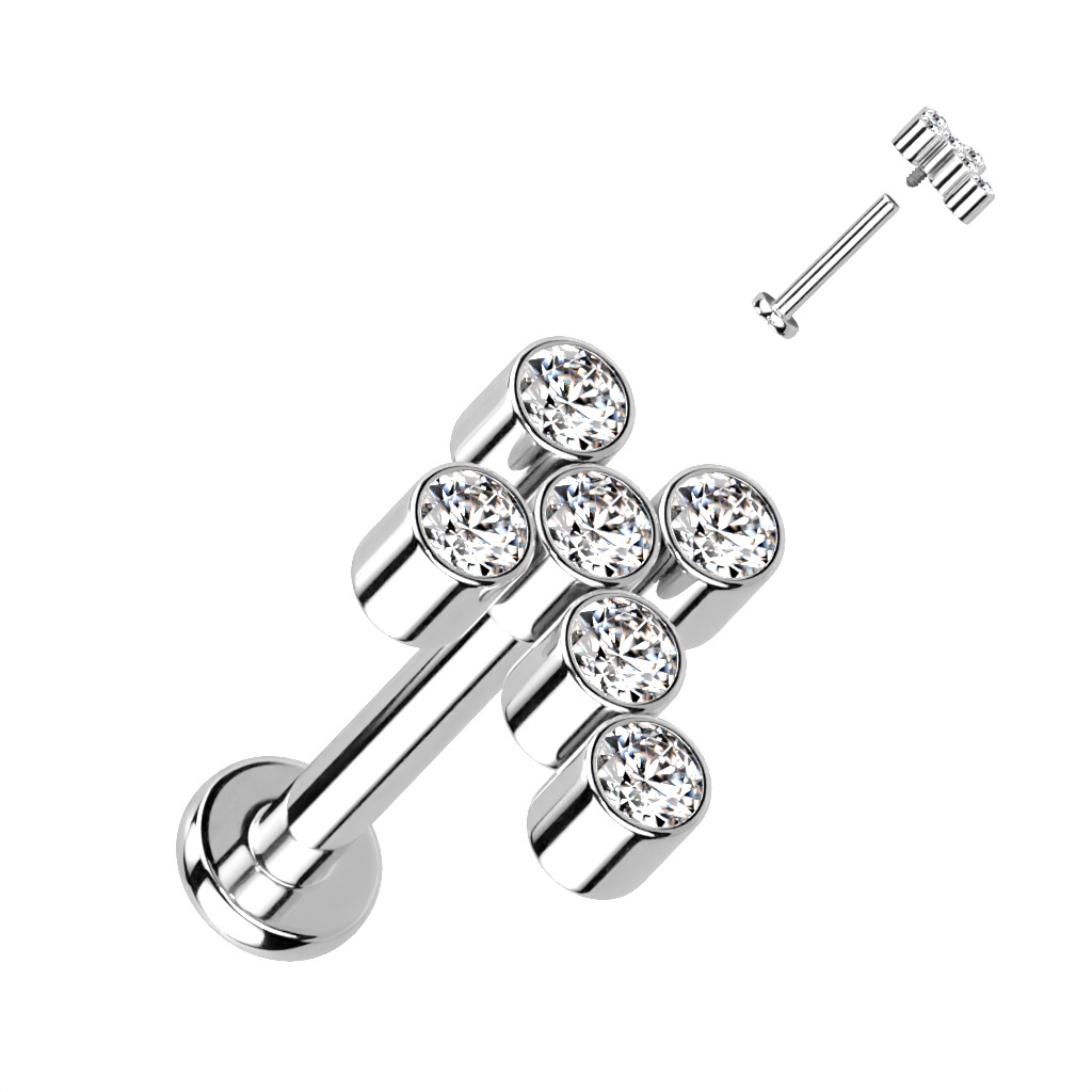 Šperky4U Piercing do brady / ucha TITAN - TIT1201C-1208