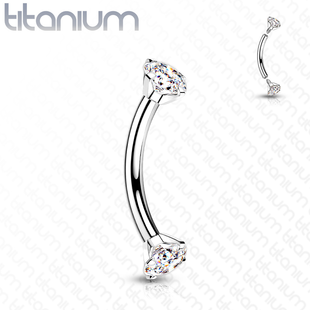 Piercing do obočia TITAN, 1,2 x 8 mm