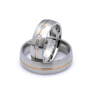NSS1009-6 NSS1009 Snubní prsteny chirurgická ocel - pár 6 mm