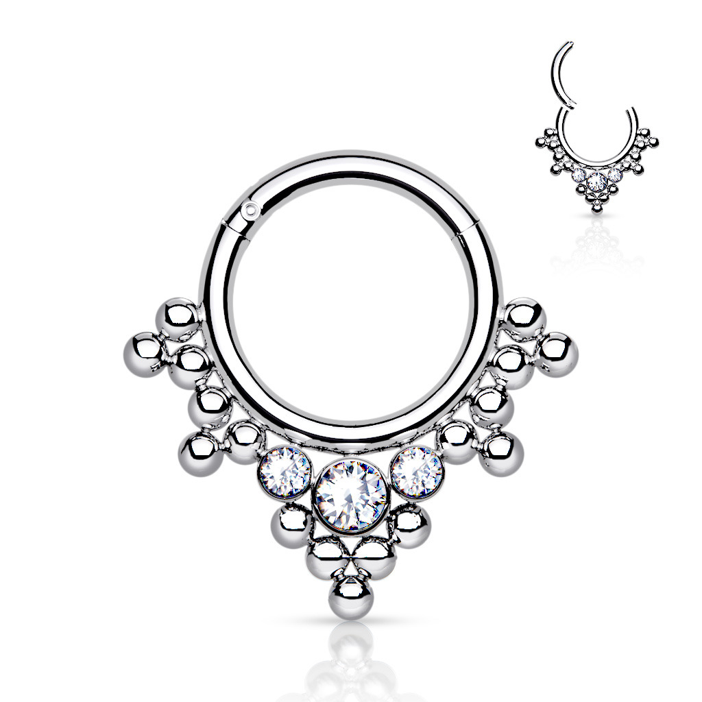 Šperky4U Piercing segment kruh TITAN, 1,2 x 10 mm - TIT1096-1210