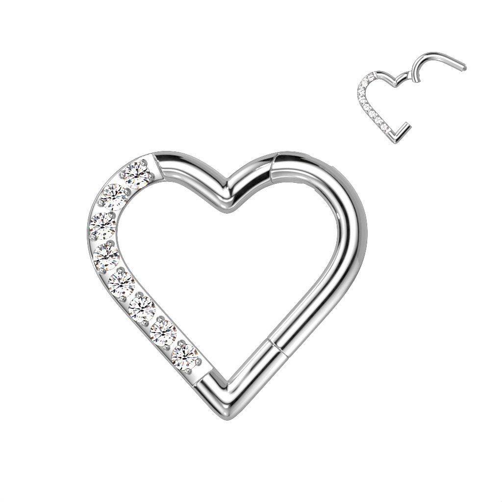 Šperky4U Segment kruh - helix / cartilage / tragus / septum piercing TITAN, 1,2 x 8 mm - TIT1225
