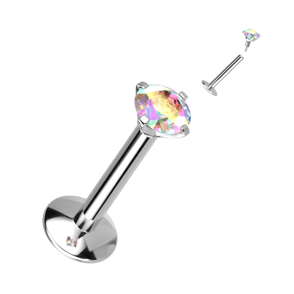 Šperky4U Piercing do brady titan - TIT1218-AB