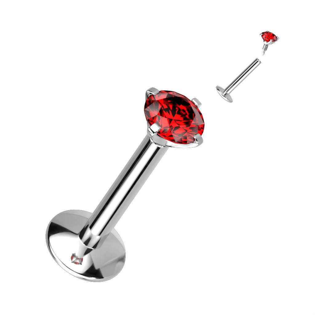 Šperky4U Piercing do brady titan - TIT1218-R