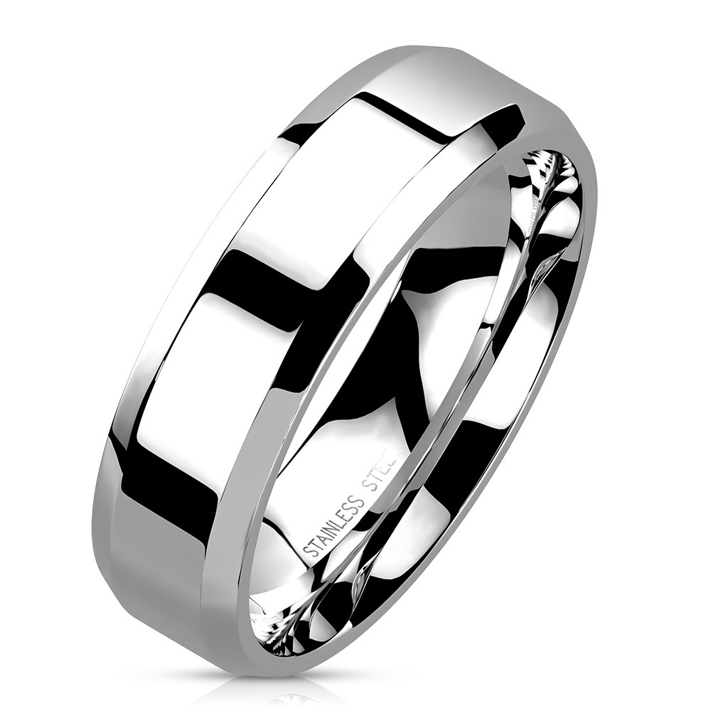 Spikes USA Ocelový prsten lesklý - velikost 57 - OPR1303-6-57