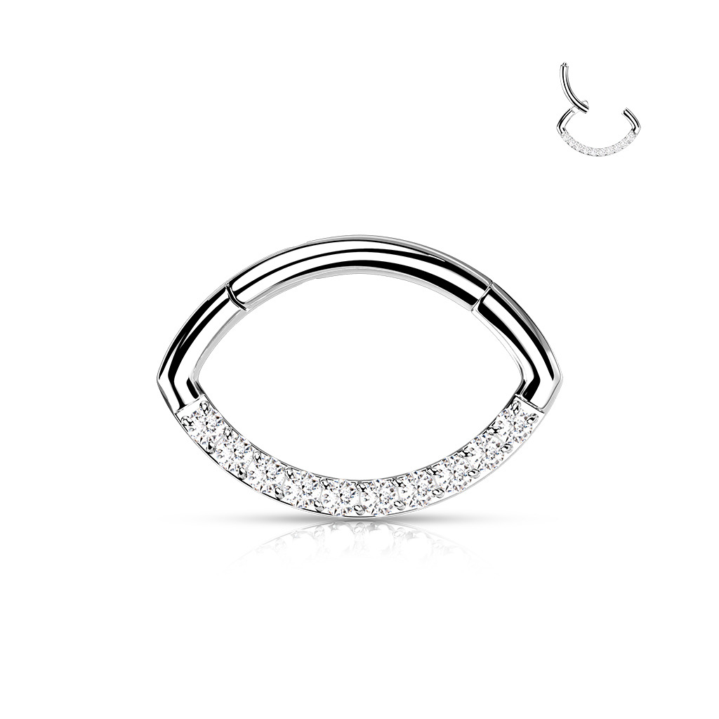 Šperky4U Segment - helix / cartilage / tragus piercing TITAN, 1,2 x 10 mm - TIT1164-1210