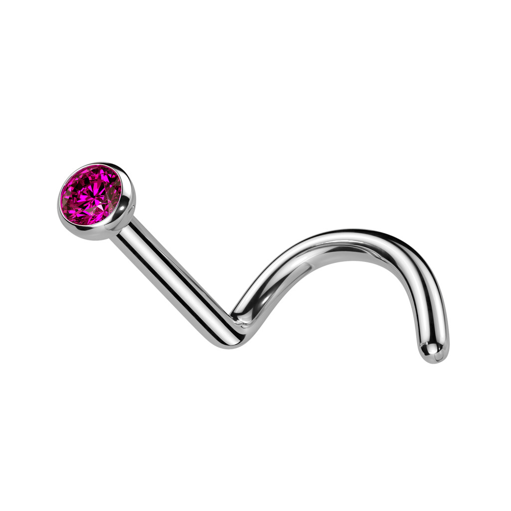 Šperky4U Piercing do nosu - TITAN - TIT1025-F