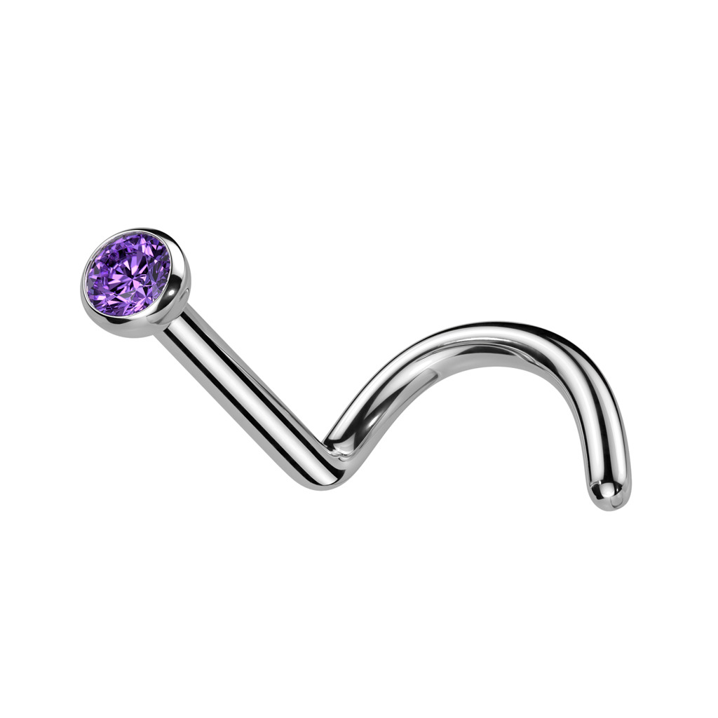 Šperky4U Piercing do nosu - TITAN - TIT1025-TZ